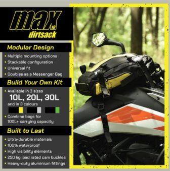 Max 20 Dirtsack Modular Luggage Gray- Riders Junction