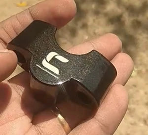 Metallic Black Handlebar Risers Type-2 for DOMINAR 400-250 - Carbon Racing - Riders Junction