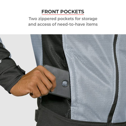 Viaterra Miller Urban Mesh Motorcycle Riding Jacket - Red - Riders Junction