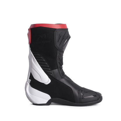 Mocha Knight Professional Racing Boots - Black White Red