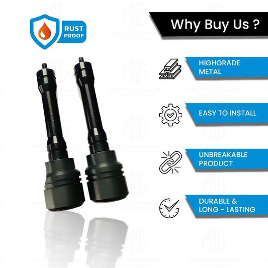 Moto Genius Frame Slider Crash Protection Guard for TVS Apache RR310 - Black