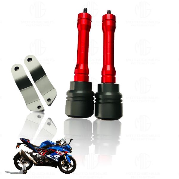 Moto Genius Frame Slider Crash Protection Guard for TVS Apache RR310 - Red