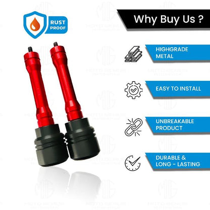 Moto Genius Frame Slider Crash Protection Guard for TVS Apache RR310 - Red - Riders Junction