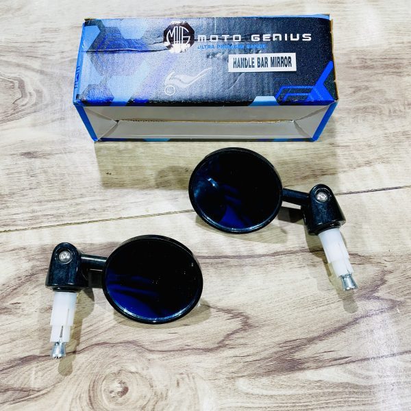 Moto Genius Original Superior (Anti Glare) Universal And Adjustable Handlebar Rear View Mirror