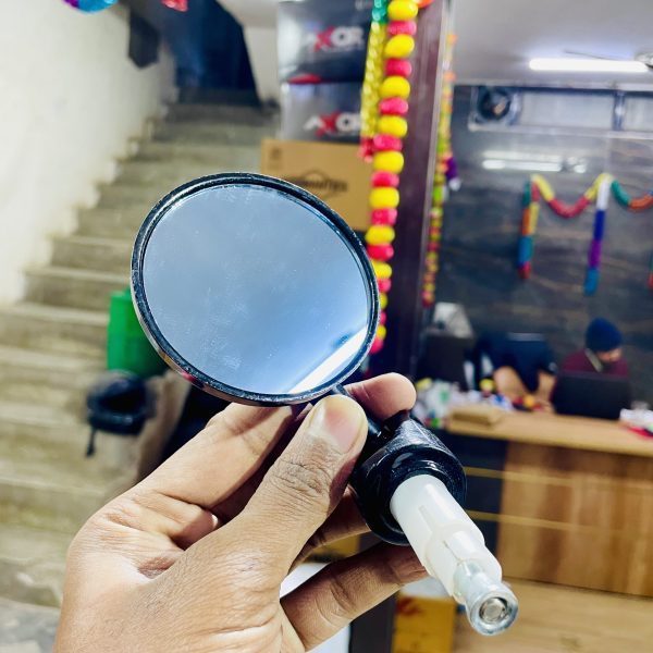 Moto Genius Original Superior (Anti Glare) Universal And Adjustable Handlebar Rear View Mirror