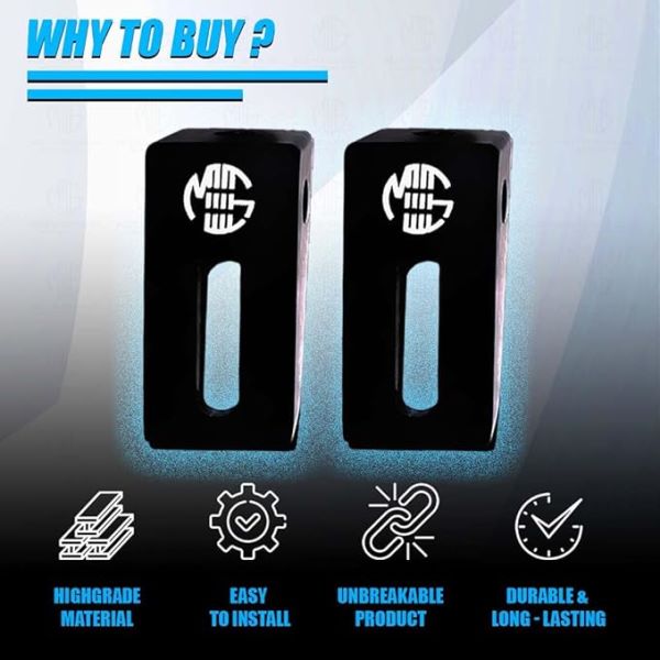 Moto Genius Universal Fog Light Clamp Universal Durable Handlebar Mounting Solution (pack of 2) 60mm