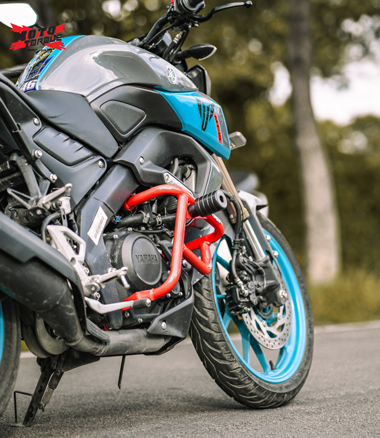 Moto Torque Alpha Yamaha MT-15 Crash Guard v2.0 (Red)-YAMAHAMT-00007