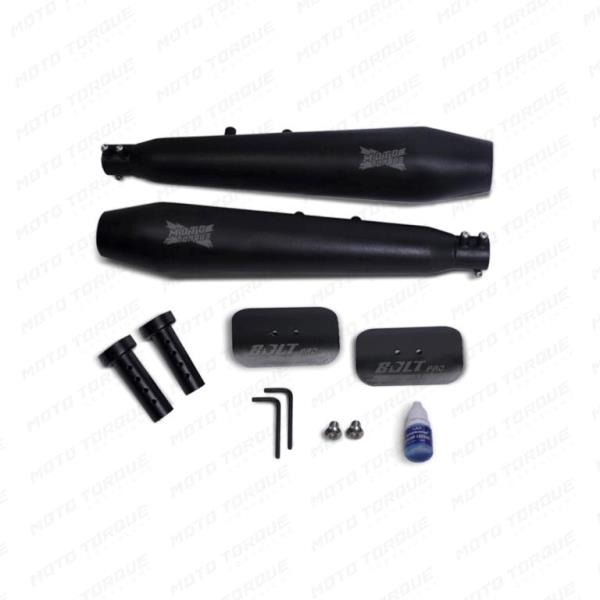 Moto Torque Bolt Pro Black Exhaust For Interceptor 650