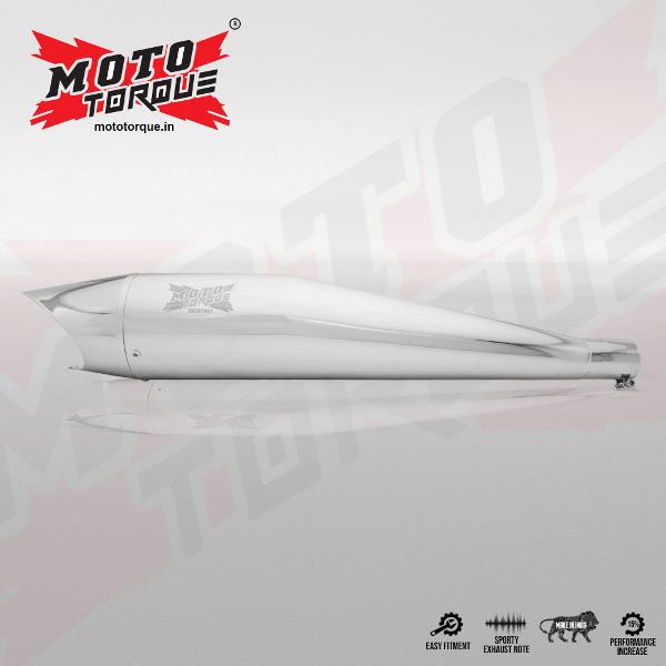 Moto Torque Chrome Platted Performance Exhaust-Shark – Chrome-EXHAUST-00025