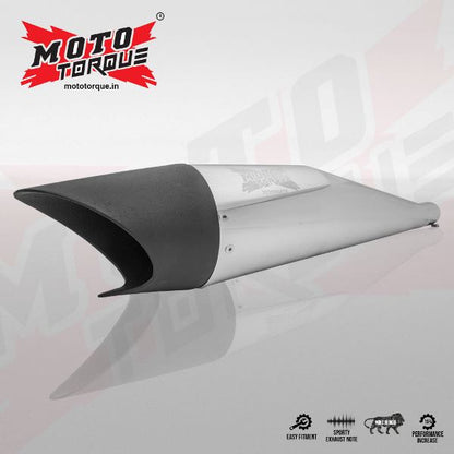 Moto Torque Chrome Platted Performance Exhaust-Shark – Half Chrome-EXHAUST-00026