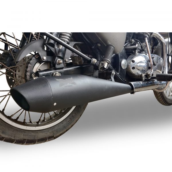Moto Torque Dolphin - Black Exhaust For Royal Enfield Classic (350/500)