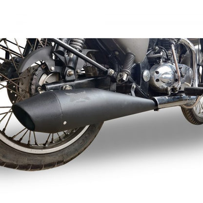 Moto Torque Dolphin - Black Exhaust For Royal Enfield Classic (350/500)