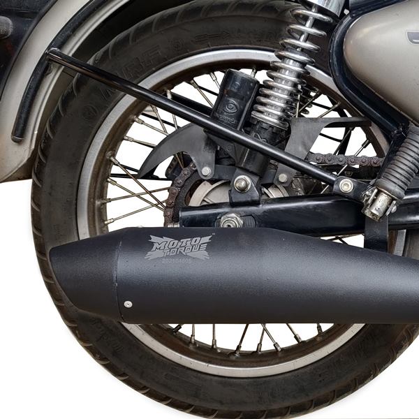 Moto Torque Dolphin - Black Exhaust For Royal Enfield Classic (350/500)