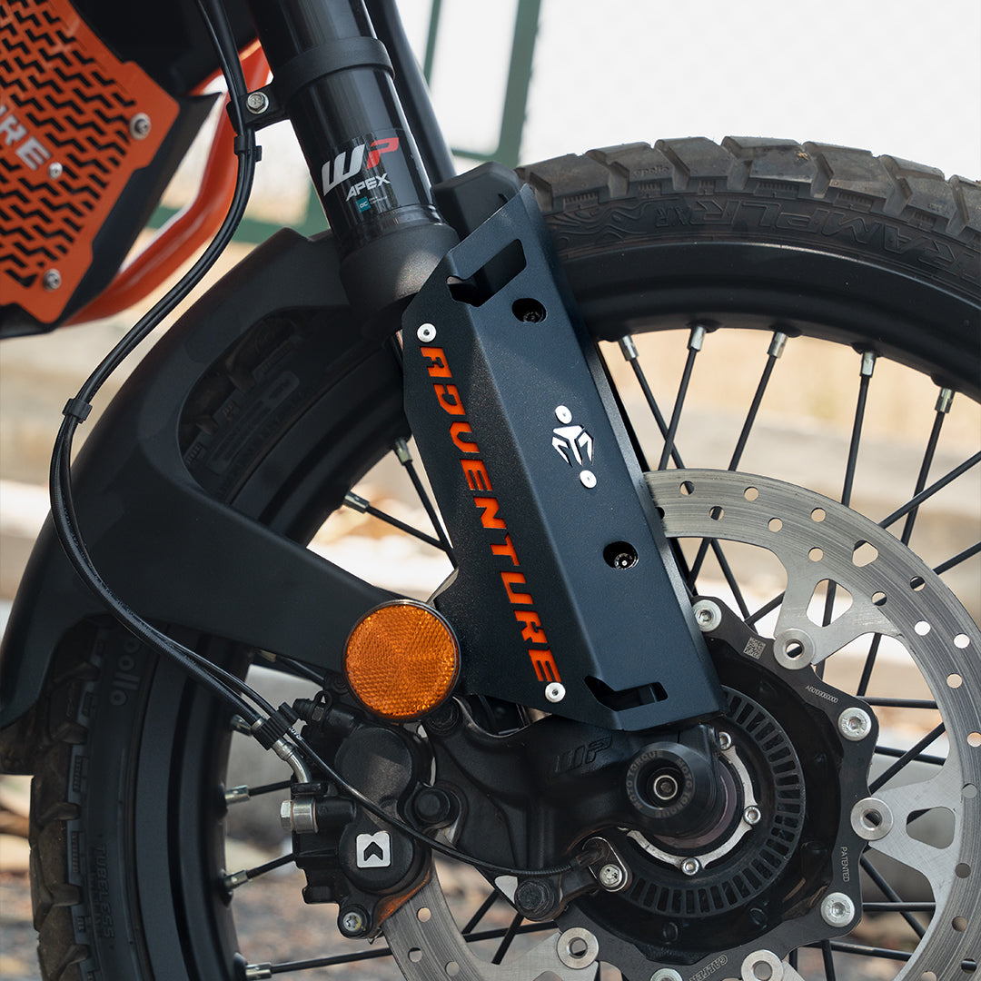 Moto Torque Fork Protectors Metal - Black For KTM 250 Adventure/Adventure X390 Adventure 2025