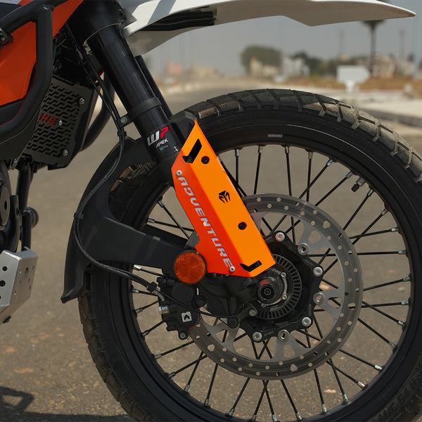 Moto Torque Fork Protectors Metal - Orange For KTM 250 Adventure/Adventure X390 Adventure 2025