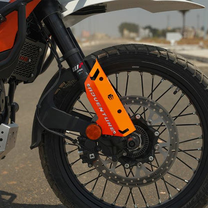 Moto Torque Fork Protectors Metal - Orange For KTM 250 Adventure/Adventure X390 Adventure 2025