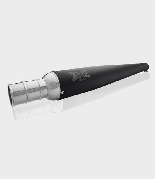 Moto Torque Matte Black Performance Exhaust - Megaphone - Beat - Black