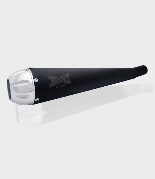 Moto Torque Matte Black Performance Exhaust - Megaphone - Black