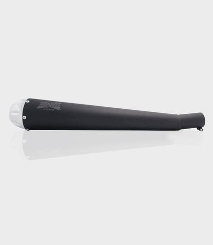 Moto Torque Matte Black Performance Exhaust - Megaphone - Black