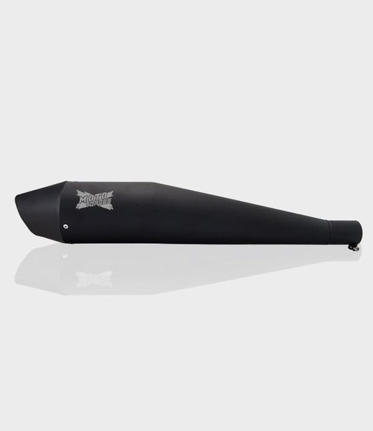 Moto Torque Matte Black Performance Exhaust - Dolphin - Black-EXHAUST-00005