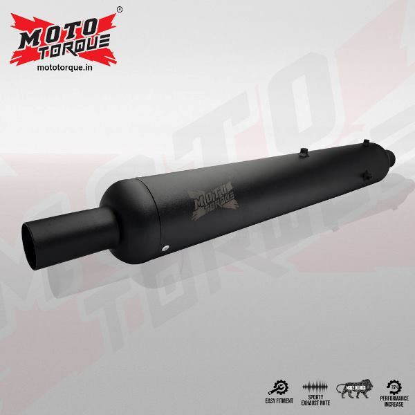 Moto Torque Matte Black Performance Exhaust - Replica - Black (BS6)-EXHAUST-00020