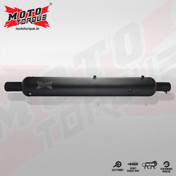 Moto Torque Replica - Black (BS6) Exhaust For Royal Enfield Classic (350500)