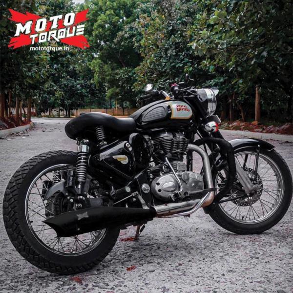 Moto Torque Shark – Black Exhaust For Royal Enfield Classic (350/500)