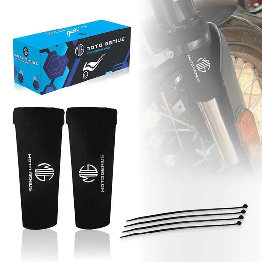 Moto Genius Universal Front Fork Seal Covers (Black)
