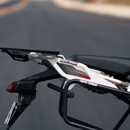 Moto Torque Back Carrier (White) For TVS Apache RTX 300