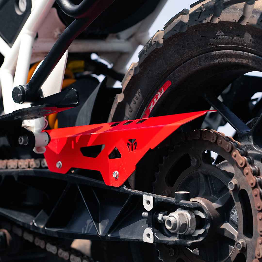 Moto Torque Chain Guard (Red) For TVS Apache RTX 300