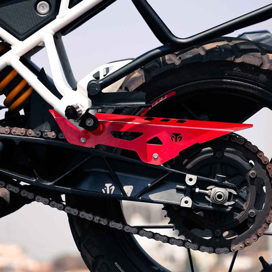 Moto Torque Chain Guard (Red) For TVS Apache RTX 300