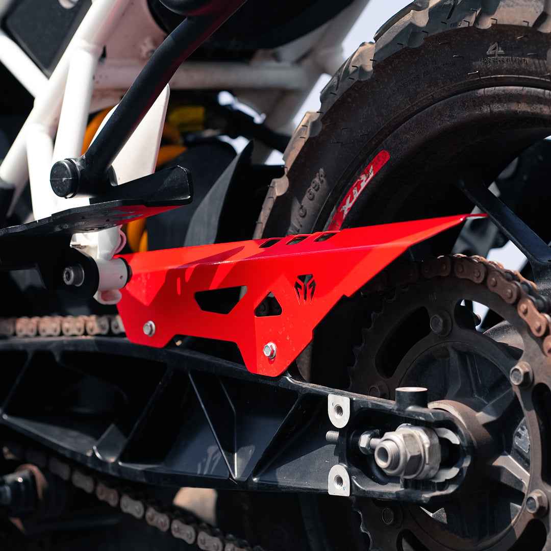 Moto Torque Chain Guard (Red) For TVS Apache RTX 300