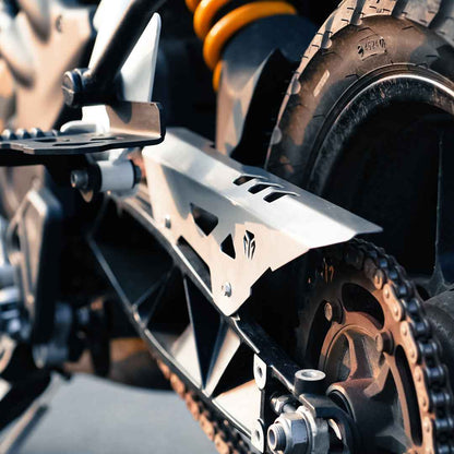 Moto Torque Chain Guard (Silver) For TVS Apache RTX 300