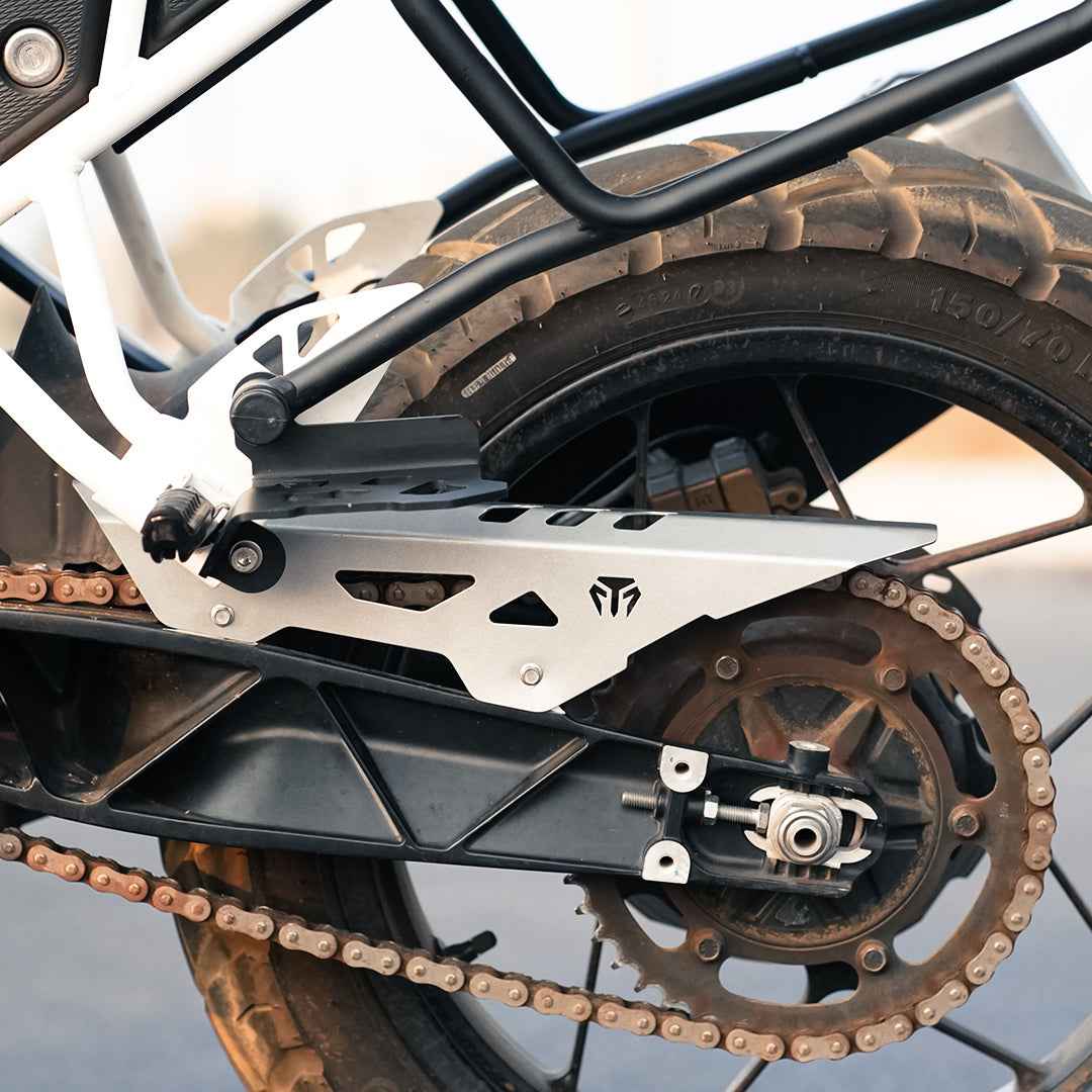 Moto Torque Chain Guard (Silver) For TVS Apache RTX 300