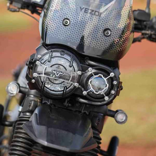 Moto Torque Head Light Guard For Yezdi Adventure