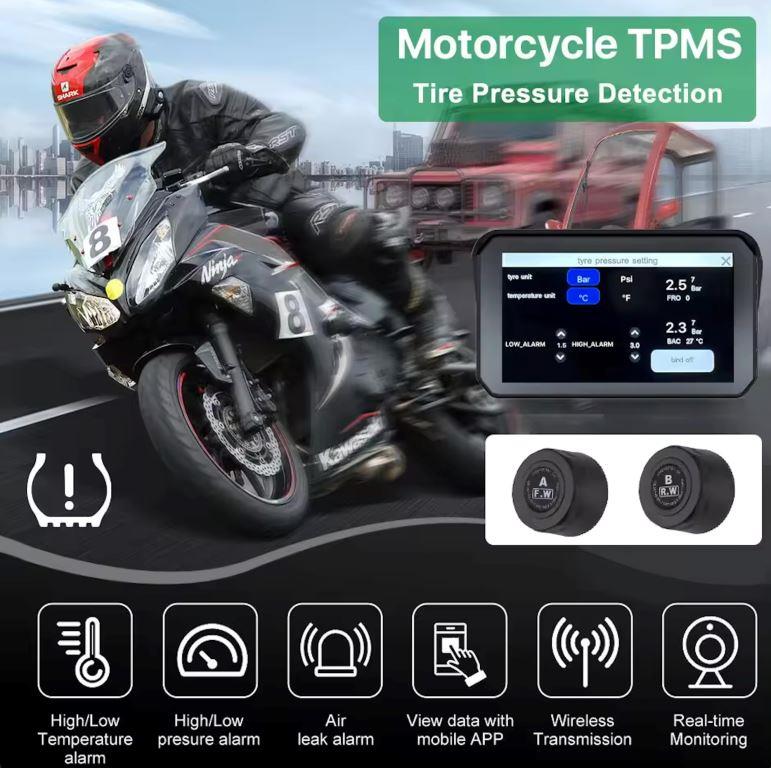 Motorcycle GPS CarPlay Android Auto Screen with Dash Cam and Tyre Pressure Monitoring F1 Pro - Fahren - Riders Junction