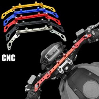 Motorcycle Scooter Crossbar Balancebar Aluminum Alloy Multifunctional Adjustable Extension Rod Phone Holder Bar (Silver)