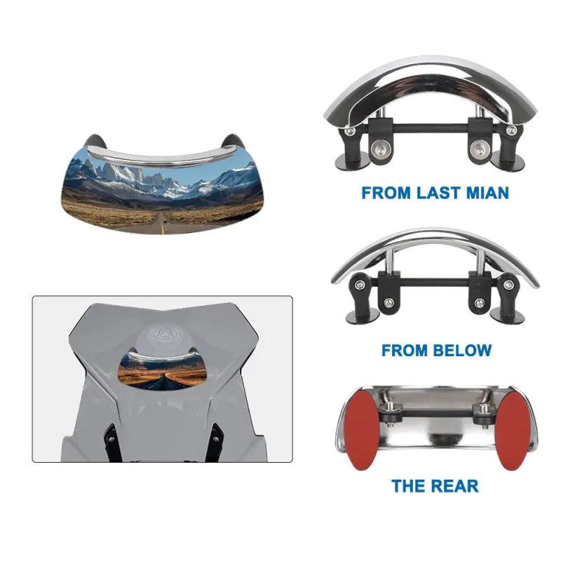 180 Degree Blind Spot Mirror for Motorcycle - Riders Junction