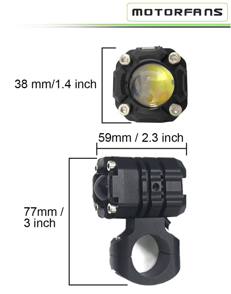 Motorfans Auxiliary Lamp K3S 40W 3000K/6000K High/Low Beam 4000LM LED - HK540609