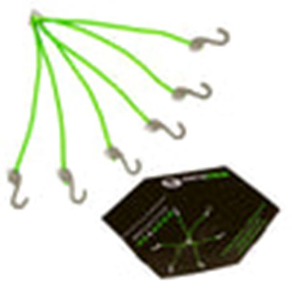 Mototech Reflective Hexapod Bungee Tie down System 32 / 80cms (Neon Grey)