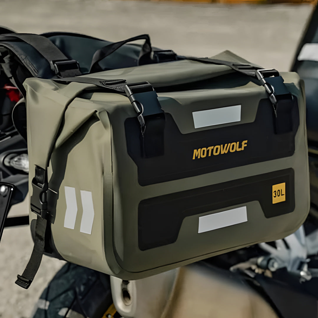 Motowolf MDL0720 30L Waterproof Motorcycle Saddle Bag Green (BAG19979)