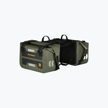 Motowolf MDL0720 30L Waterproof Motorcycle Saddle Bag Green (BAG19979)