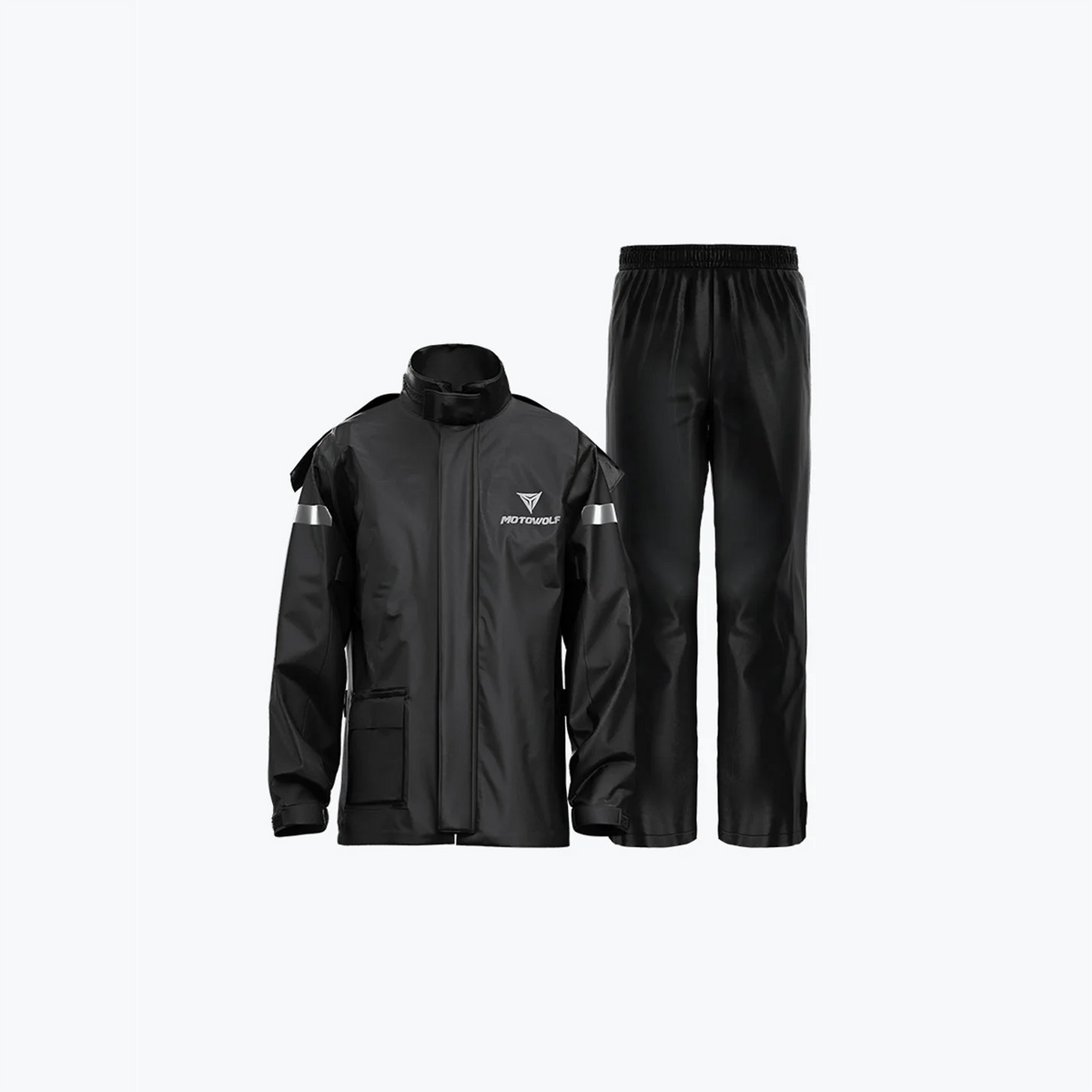 Motowolf Raincoat Black 0401 Motorcycle Riding Rain Suit