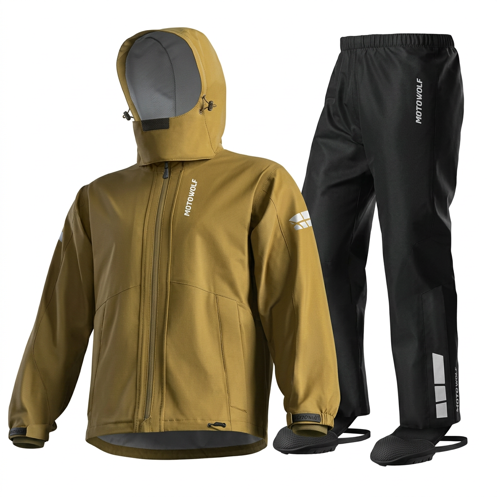 Motowolf Raincoat Dessert MDL0405 Motorcycle Riding Rain Suit