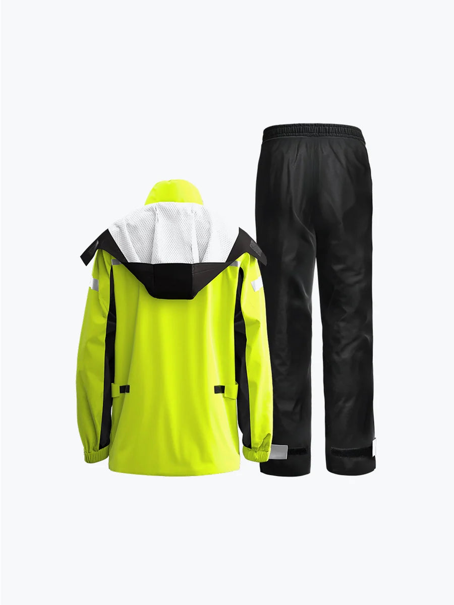 Motowolf Raincoat Yellow 0401 Motorcycle Riding Rain Suit