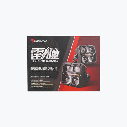 Motowolf Thunder Eye L3-BK Motorcycle LED Fog Light (FOG29029)