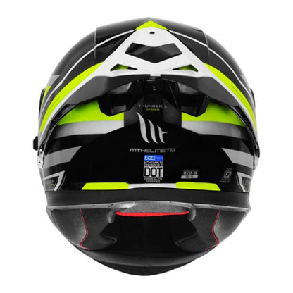 MT Thunder 3 Pro Damer Gloss Fluo Yellow Helmet - Riders Junction
