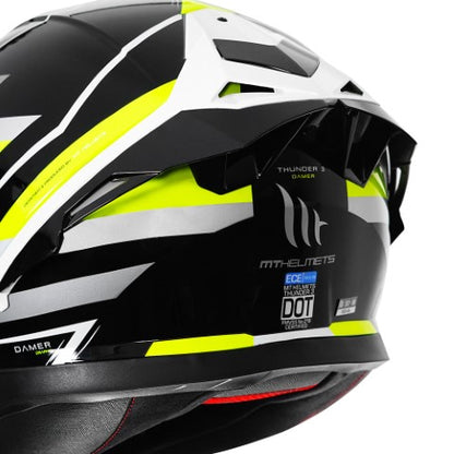 MT Thunder 3 Pro Damer Gloss Fluo Yellow Helmet - Riders Junction