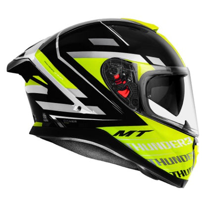 MT Thunder 3 Pro Damer Gloss Fluo Yellow Helmet - Riders Junction
