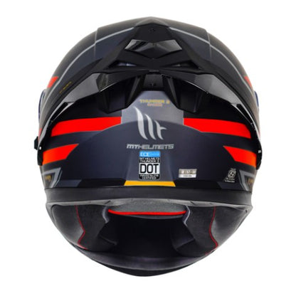 MT Thunder 3 Pro Damer Matt Black Red Helmet - Riders Junction